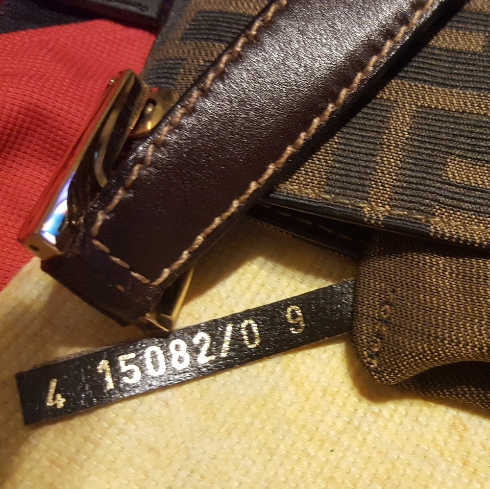 Authentic Fendi Shoulder HandBag Logo Cavas Purse - Picture 8 of 8